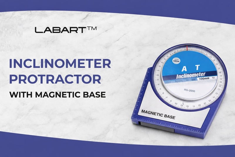LABART Inclinometer Protractor | Goniometer | Gauge Meter Tilt Level Meter Angle Finder Inclinometer Protractor Tilt Level Meter Angle Finder Clinometer with Magnetic Base - Image 5