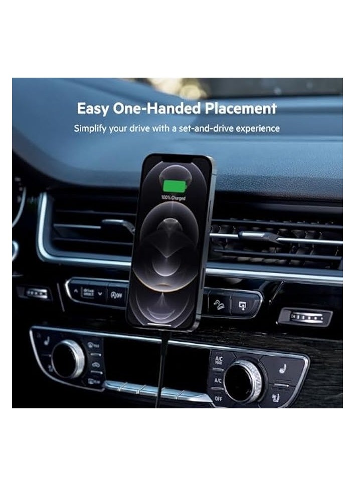 erorex BoostCharge Wireless Charger, Magnetic Car Charger, Phone Mount Holder Compatible with MagSafe Enabled iPhone 15, 14, 13, 12, Mini, Plus, Pro, Pro Max and More (Cable and Charger Included)  - Image 3