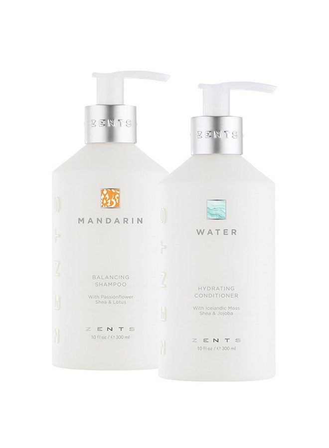 ZENTS Balancing Shampoo & Moisturizing Conditioner, Color Safe, Sulfate-Free Set for All Hair Types, 10 fl oz each - Image 1
