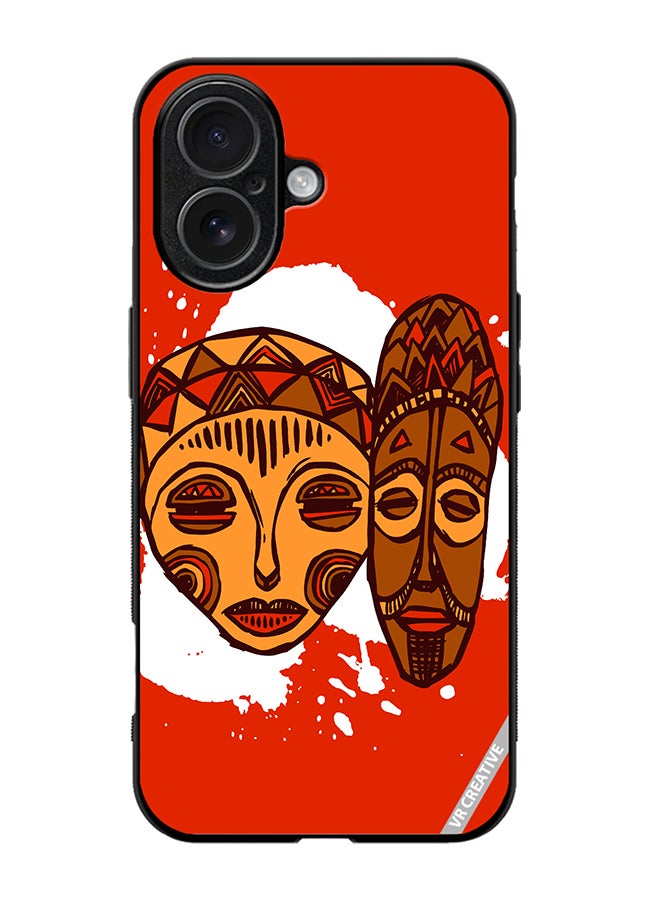 Protective Case Cover For Apple iPhone 17 African Masks Design Multicolour
