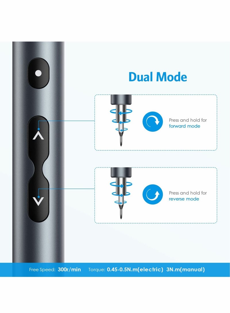 Electric Screwdriver,  28 in 1 Cordless Mini Power Screwdriver Set with 24 Bits, Rechargeable Repair Tools Kit - Image 3