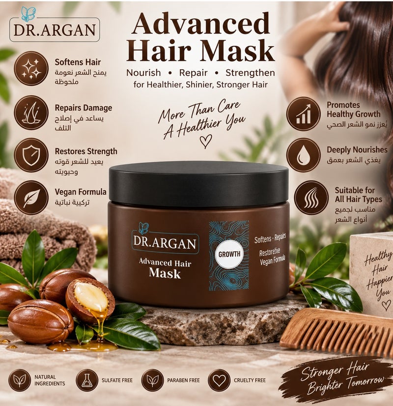 Dr.Argan Dr. Argan Advanced Hair Mask for Growth - 250ml - Image 5