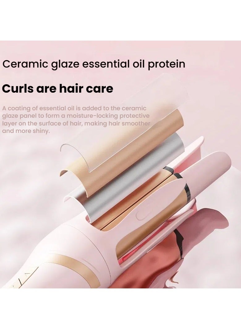 general Multi-function curling straight dual-purpose curling ironnegative ion 32MM electric rotation big wave curling iron straightening comb - Image 3