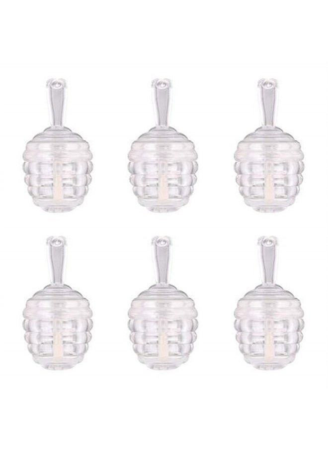 lasenersm - 6 Pieces Empty Lip Gloss Tubes Reusable Lip Gloss Containers Honey Pots Shaped Lips Gloss Tube 9 ml Empty Refillable Lips Gloss Bottles DIY Cosmetics Lipstick Containers, Transparent - Image 1