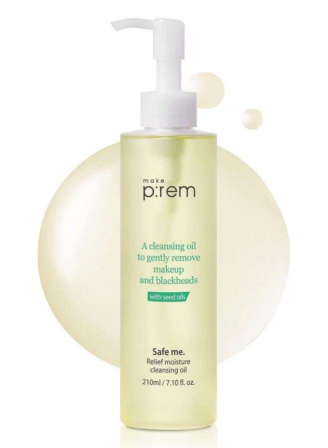 MAKEP:REM Makeprem Safe Me. Relief Moisture Cleansing Oil 7.1 Fl Oz Naturallyderived Ingredients Pha Formula Makeup Remover Pore Cleansing Blackhead Removal Hypoallergenic And Clinically Tested Oil Cleanser - Image 1