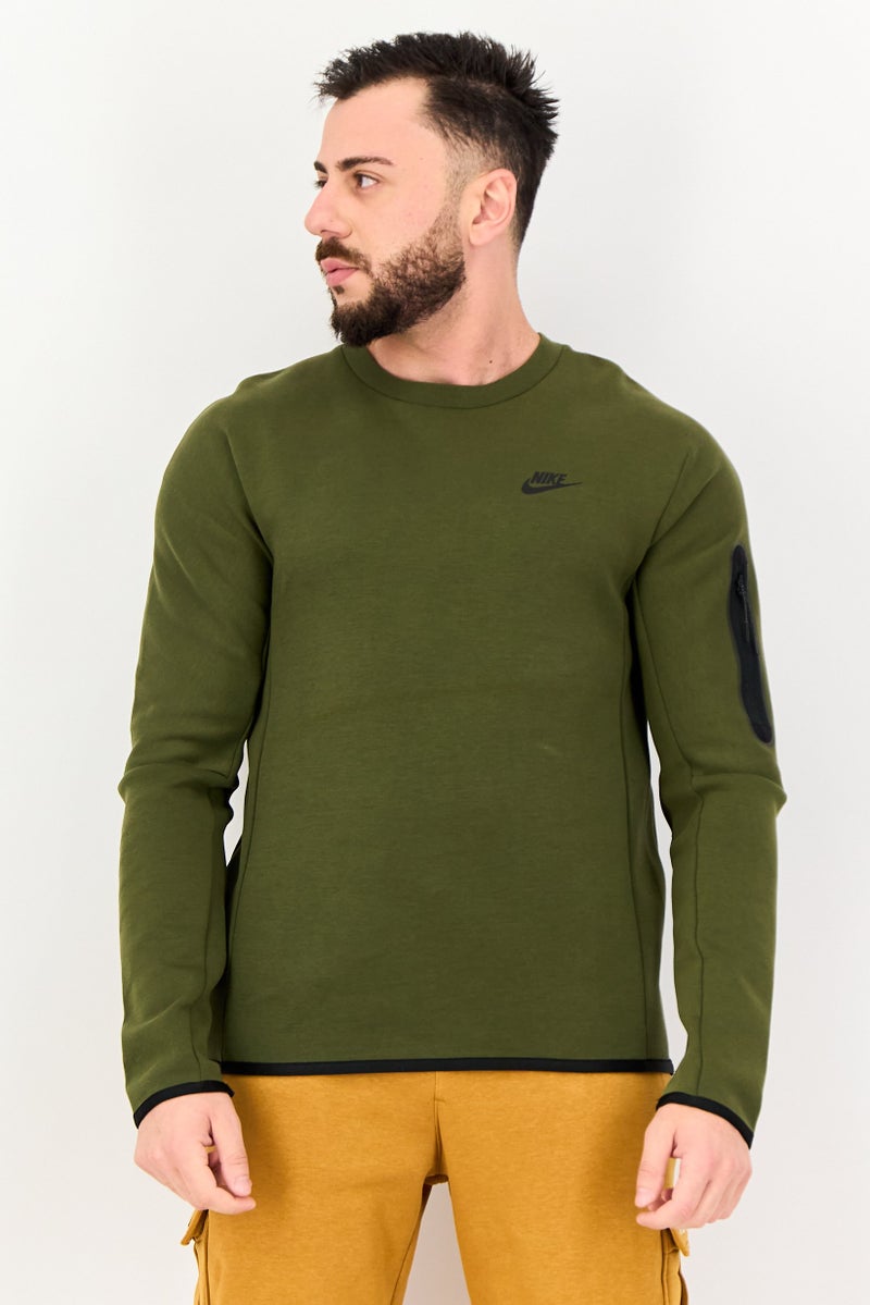 Nike Men Sportswear Fit Long Sleeve Outdoor Sweatshirt, Olive - Image 1