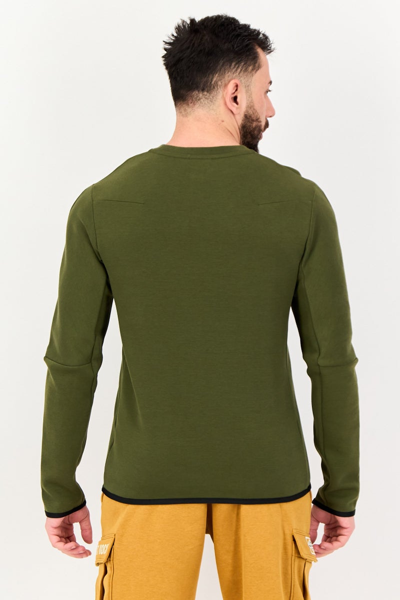 Nike Men Sportswear Fit Long Sleeve Outdoor Sweatshirt, Olive - Image 3