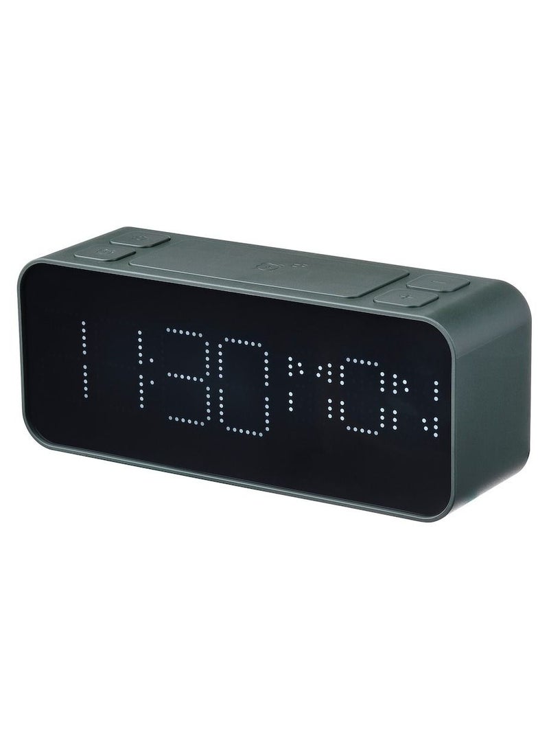 SYOSI LED Digital Electronic Alarm Clock Green - Image 1