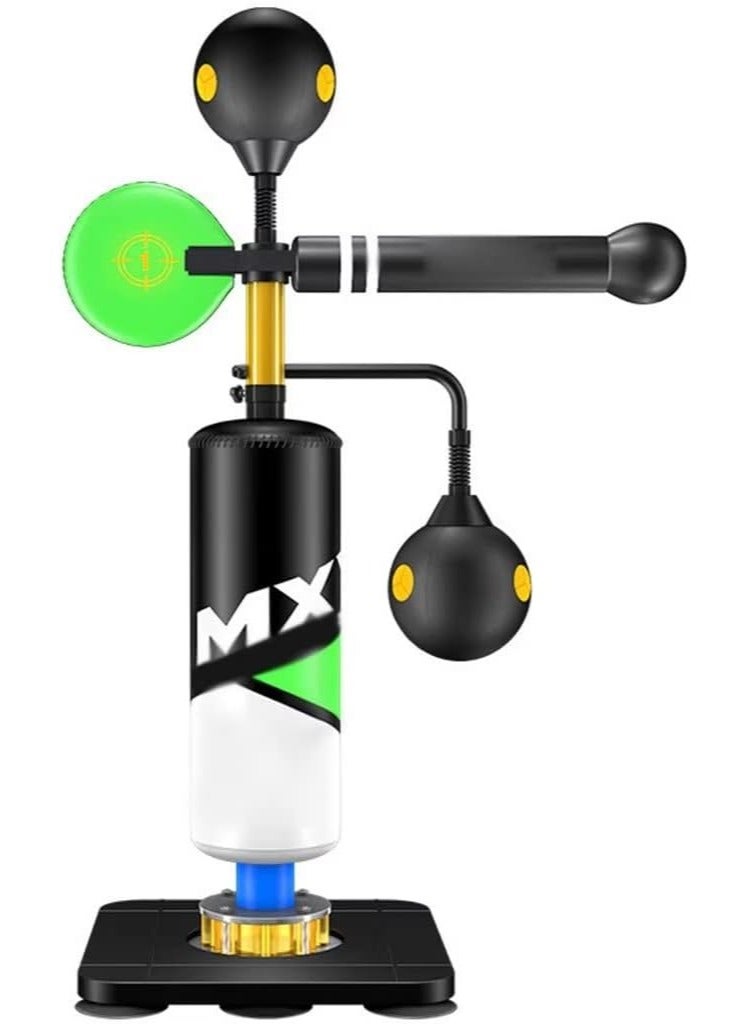 BlueFire Heavy Duty Freestanding Punching Bag for Adults & Kids – Adjustable Height Boxing Reaction Target with Speed Ball, Swing Arm & Sandbag | Shock-Absorbing Suction Base | Home Gym, MMA, Fitness Training Equipment for Stress Relief & Reflex Improvement - Image 1