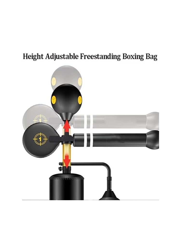 BlueFire Heavy Duty Freestanding Punching Bag for Adults & Kids – Adjustable Height Boxing Reaction Target with Speed Ball, Swing Arm & Sandbag | Shock-Absorbing Suction Base | Home Gym, MMA, Fitness Training Equipment for Stress Relief & Reflex Improvement - Image 3