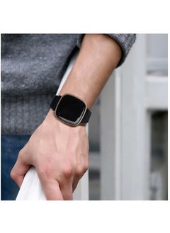KASTWAVE Elastic Strap Compatible with Fitbit Versa 3/ Fitbit Sense Strap,Adjustable Nylon Sports Straps for Women Men,Breathable Replacement Wristband,Black  - Image 4