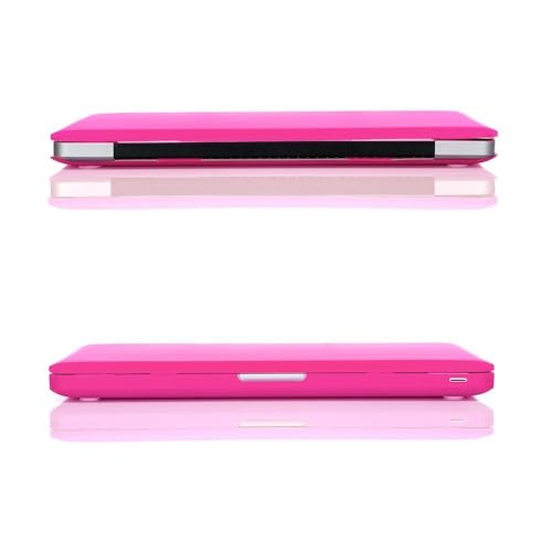 RUBAN Compatible with MacBook Model A1286 (2011 2010 2009 Year Old Version Pro 15 inch with CD-ROM), Plastic Hard Case Shell and Keyboard Cover - Hot Pink - Image 5