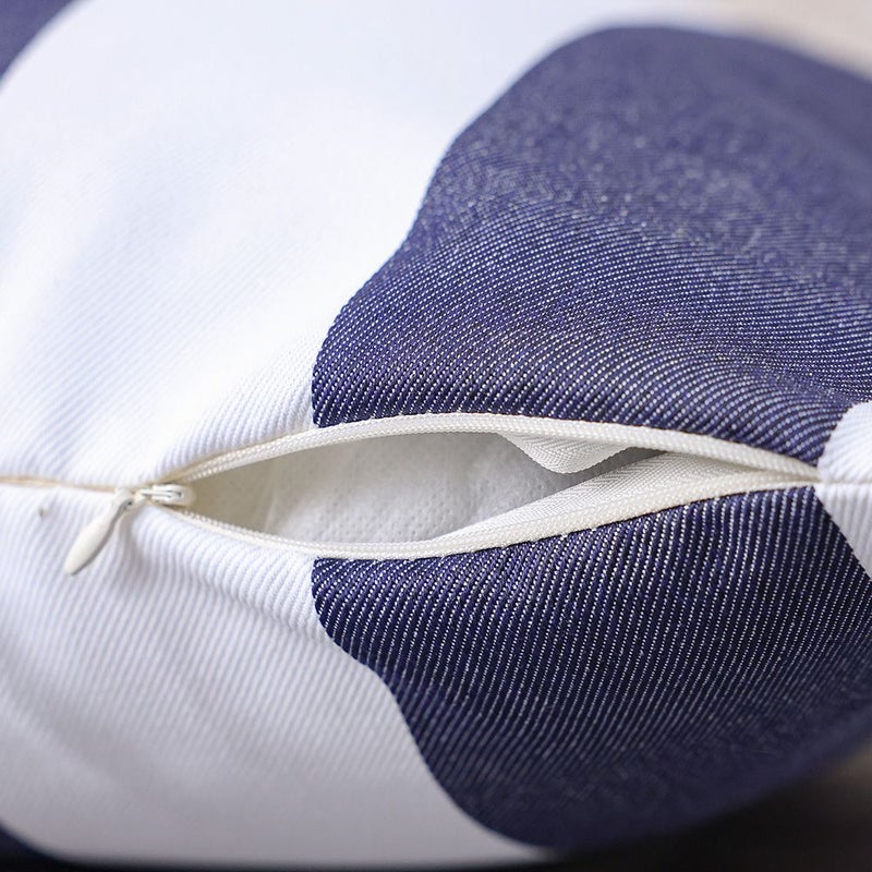 DANUBE HOME Woven Cushion 45X45Cm - Dark Blue Stripe, Tailored Striped Outdoor Cushion, 100% Olefin Fabric, For Outdoor Sofas, Reading Corners And Balcony Chairs - Image 2