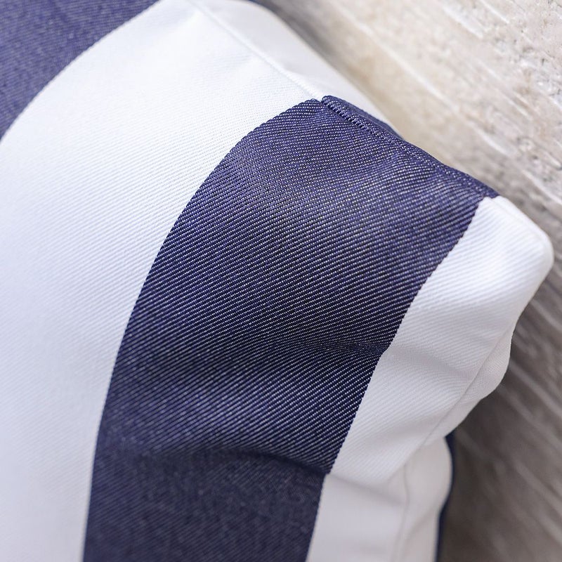 DANUBE HOME Woven Cushion 45X45Cm - Dark Blue Stripe, Tailored Striped Outdoor Cushion, 100% Olefin Fabric, For Outdoor Sofas, Reading Corners And Balcony Chairs - Image 3
