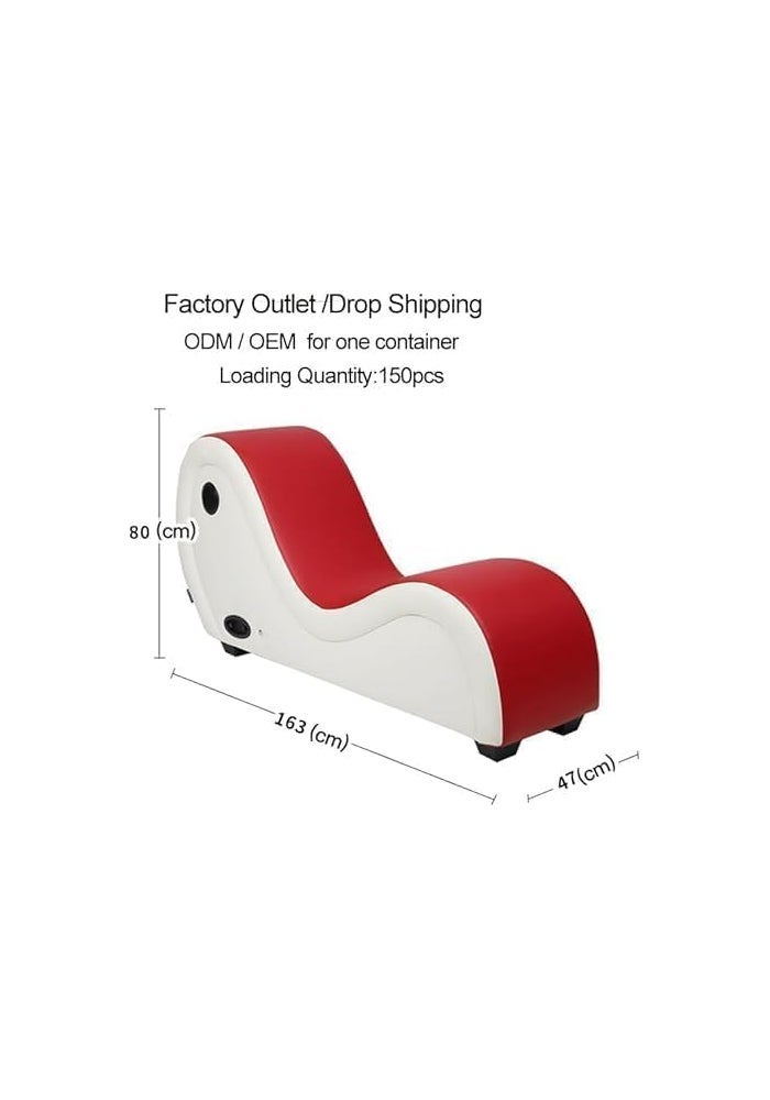Aroma Homes S-Shaped Multi-Functional Sofa in Red - Image 2