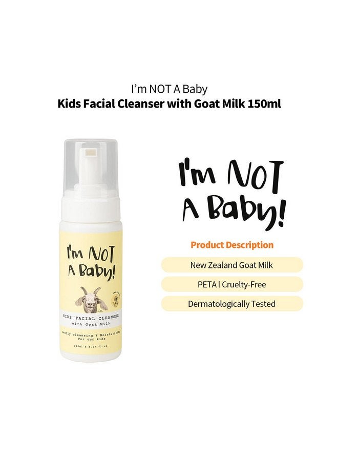 I'm NOT A Baby! Kids Face Wash Facial Cleanser - Gentle Goat Milk Formula for Sensitive Skin, Deep Hydration, Tear-Free, Hypoallergenic & Nourishing Care, 5.07 Fl oz (1) - Image 2