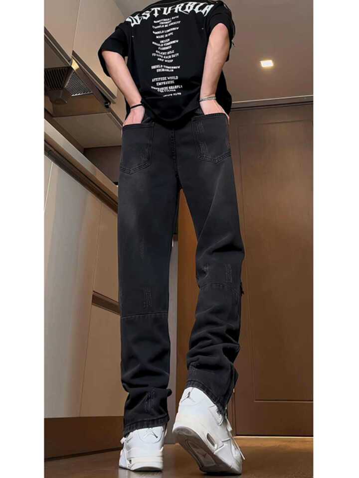 Unisex Classic Denim Jeans Loose Fit Daily Outdoor Wear - Image 5