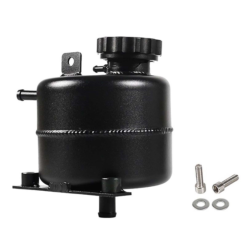 خزان توسيع مياه تبريد الرادياتير المصنوع من الألمنيوم المصقول سعة 25 لتر لرادياتير ميني كوبر S R52 R53 باللون الأسود