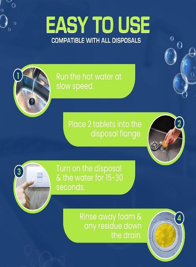 True Fresh Garbage Disposal Cleaner Tablets, Large 15g Drop-In Fresh Ocean Tablets, Deep Foaming Sink & Drain Cleaner for Buildup, Grease & Residue, Disposal Cleaner and Deodorizer, 24 Pack XL Value! - Image 3