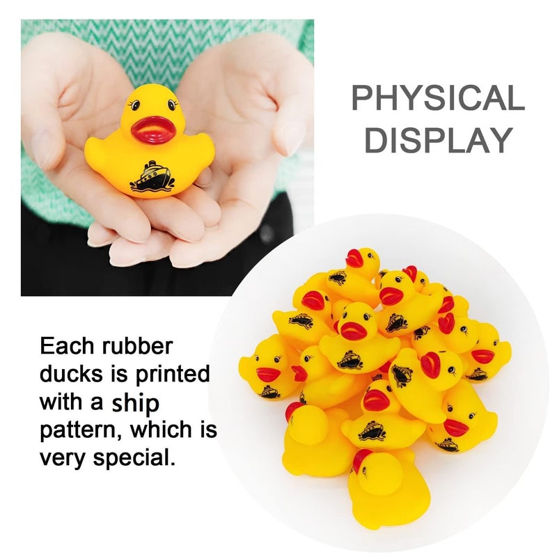 Duck Tags for Cruising, 20 Pcs Rubber Ducks, 20Pcs Cruising Tag, 20Pcs Rubber Bands, Ducking Games Card, Cruise Ship Design - ConQuackulations (Cruise Duck) - Image 4