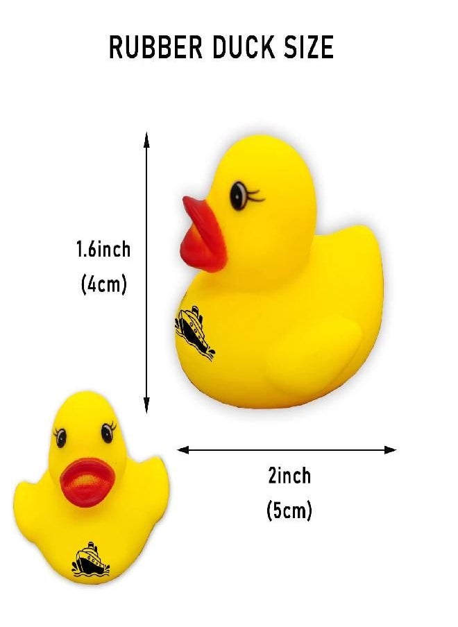 Generic Cruising Rubber Duck Tags, Yellow Rubber Ducks, Captain Duck Design,Duck Tags for Cruising, ConQuackulations 60 Pack, Ducking Games Card - with Round Hole and Rubber Bands  - Image 3