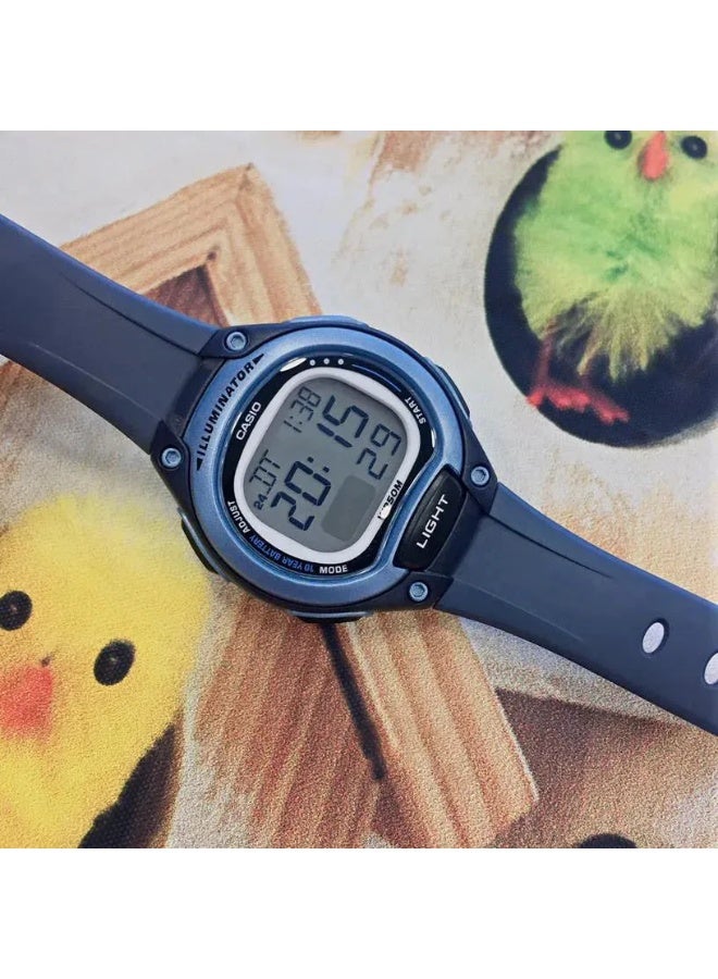 كاسيو ساعة كاسيو النسائية - LW-203-2AVDF، مينا رمادي، سوار أزرق - Image 2