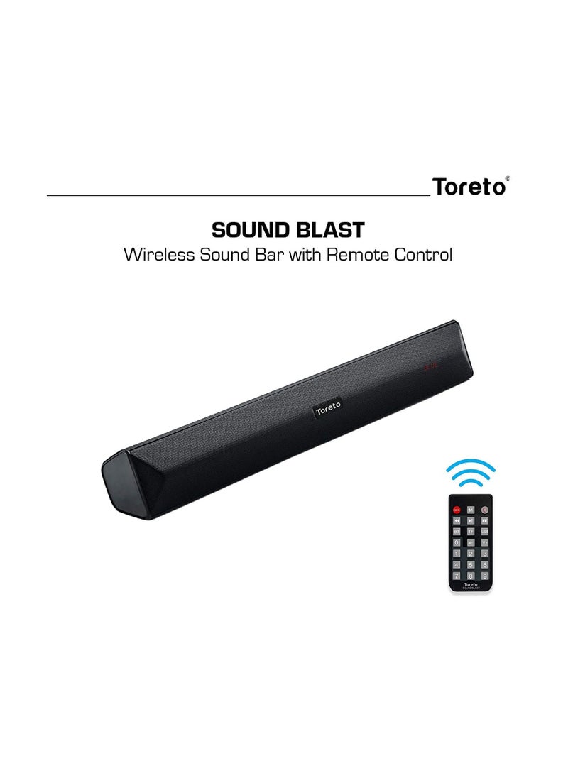 Toreto - Sound Blast-327 16W Wireless Bluetooth Soundbar Speaker with Built-in Microphone TOR-327 - Image 1