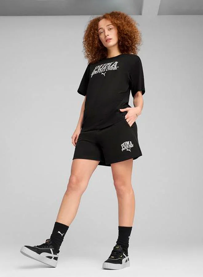 PUMA puma black Class Relaxed Logo T-Shirt for Women | Best Price UAE