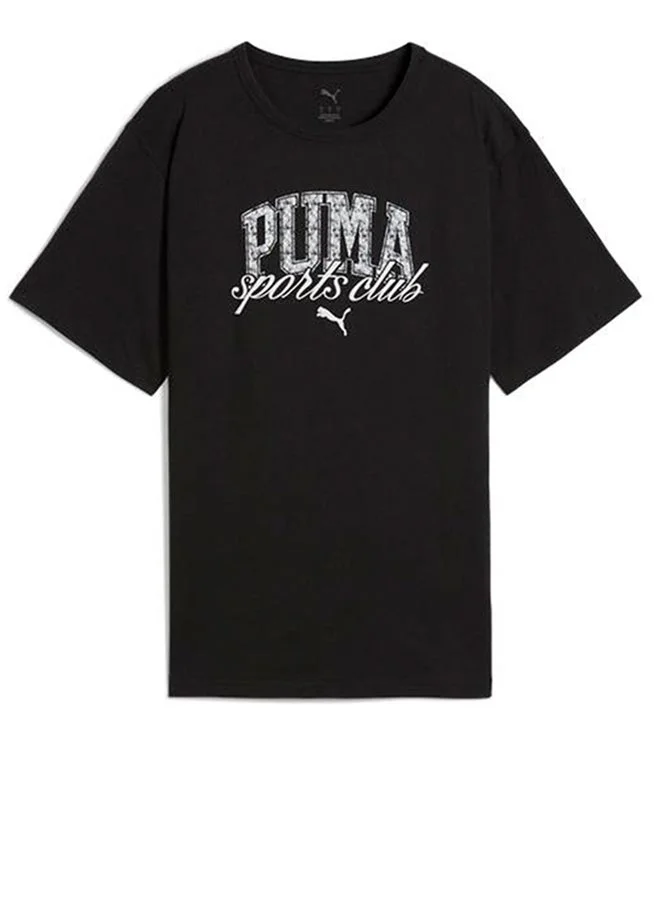PUMA puma black Class Relaxed Logo T-Shirt for Women | Best Price UAE