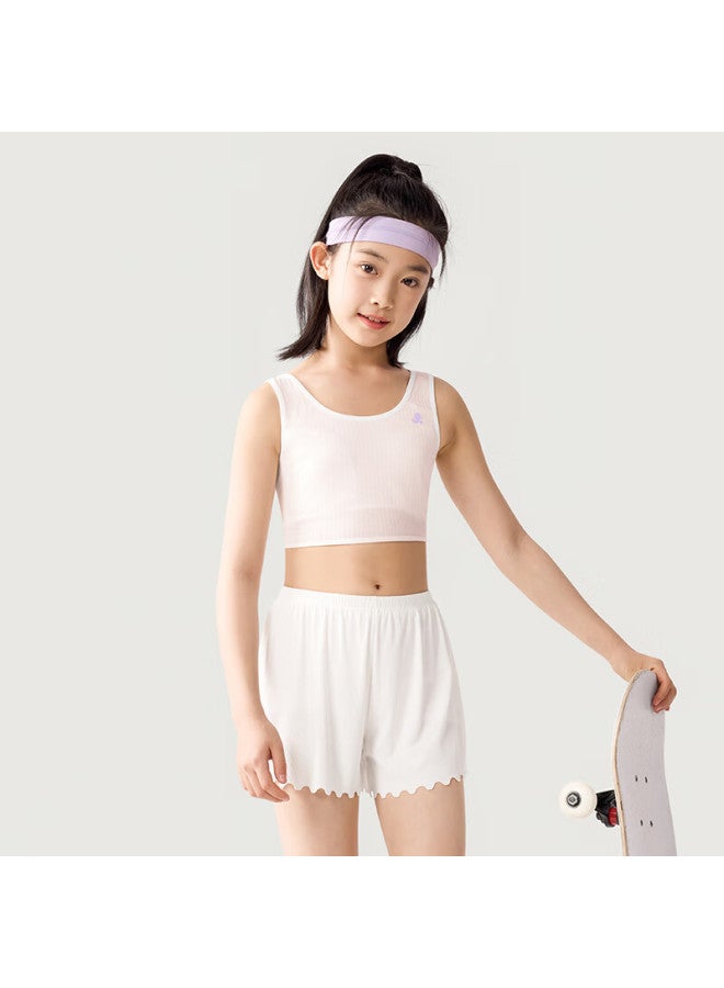 Jiusuibian Children's Underwear Girls' A-class 80s Modal Barely-there Thin Bra 8-10 Years Old Developmental Period Girls' Mid-length Vest