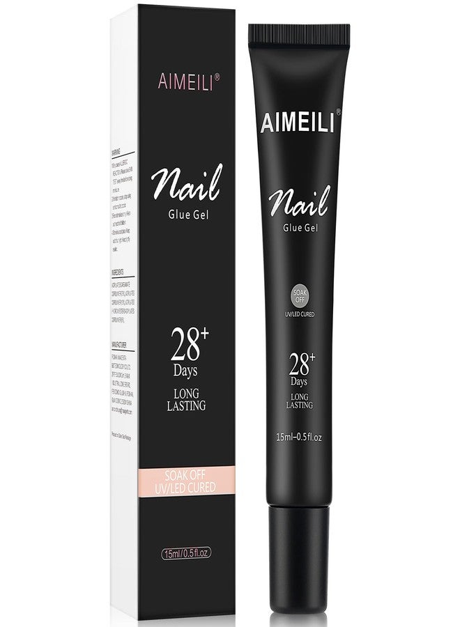 AIMEILI Hema Free Nail Glue Gel, Cruelty Free, Vegan, Strong Adhesion Nail Gel Glue for Nail Extension Soft Gel Nail Tips Fake Nails - Image 1