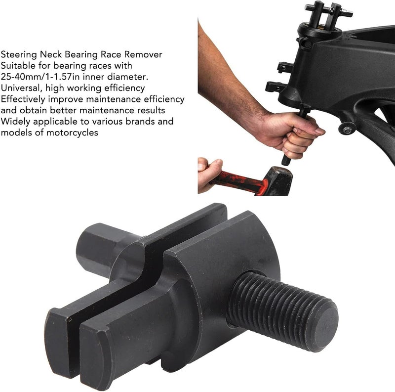 YOSOO Motorcycle Steering Neck Bearing Race Remover Sturdy Structure Steering Stem Bearing Tool 25 to 40mm Bearing Races Neck Bearing Race Puller Universal Autocycle Accessories - Image 3