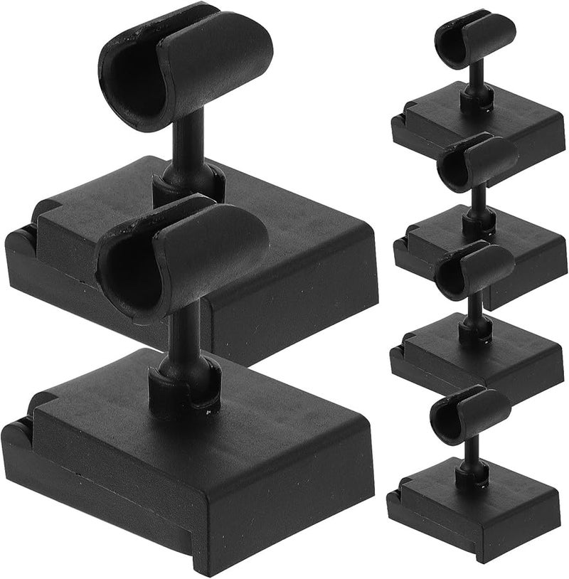 6Pcs Black Mini Desktop Microphone Holder Adjustable Short Mic Stand For Singing Recording - Image 1