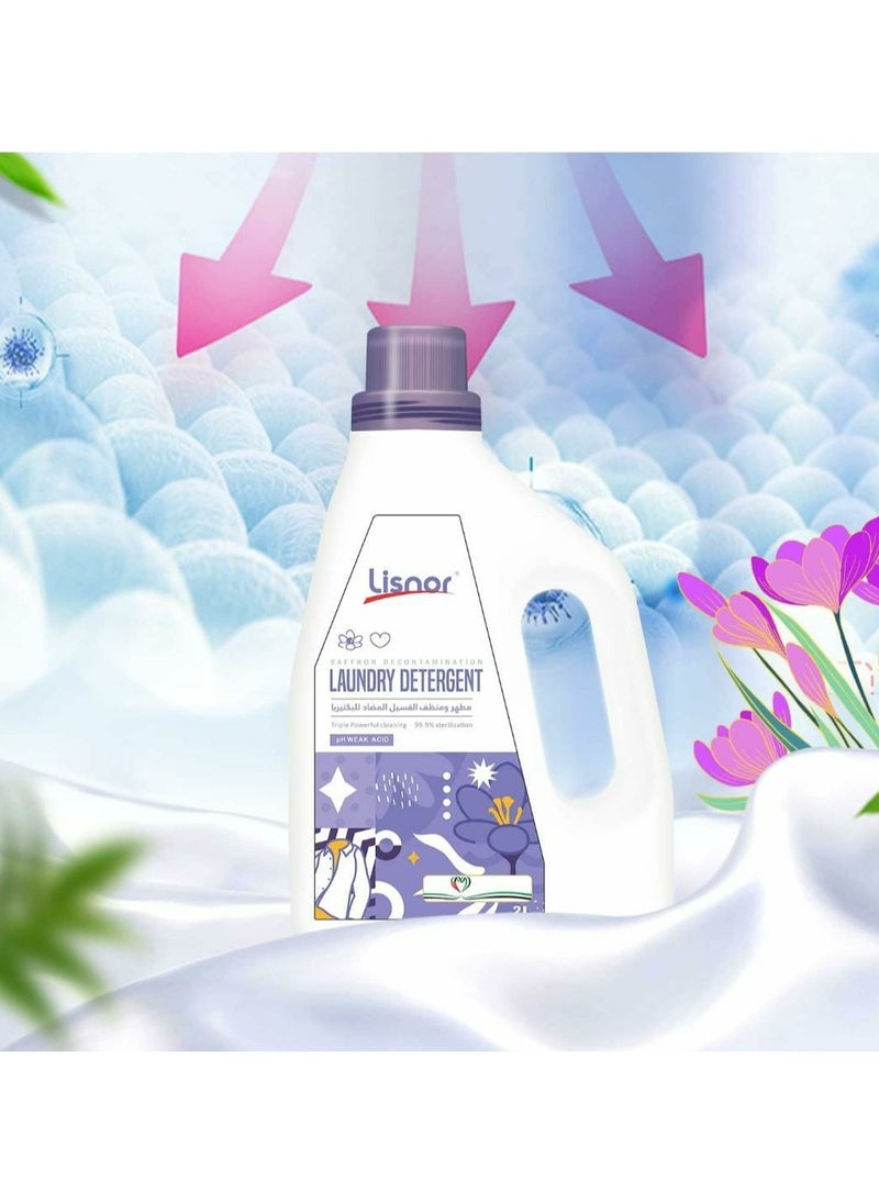 Laundry Liquid Detergent Saffron Decontamination 2L. Created with Saffron Scenics Originated from Persia with Fragrant Essential Oils.