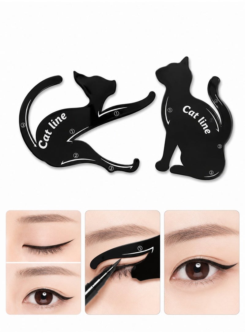 ORiTi 1Pair Cat Eyeliner Guides Easy Quick Makeup Tool Eye Liner Stencils Templates - Image 1