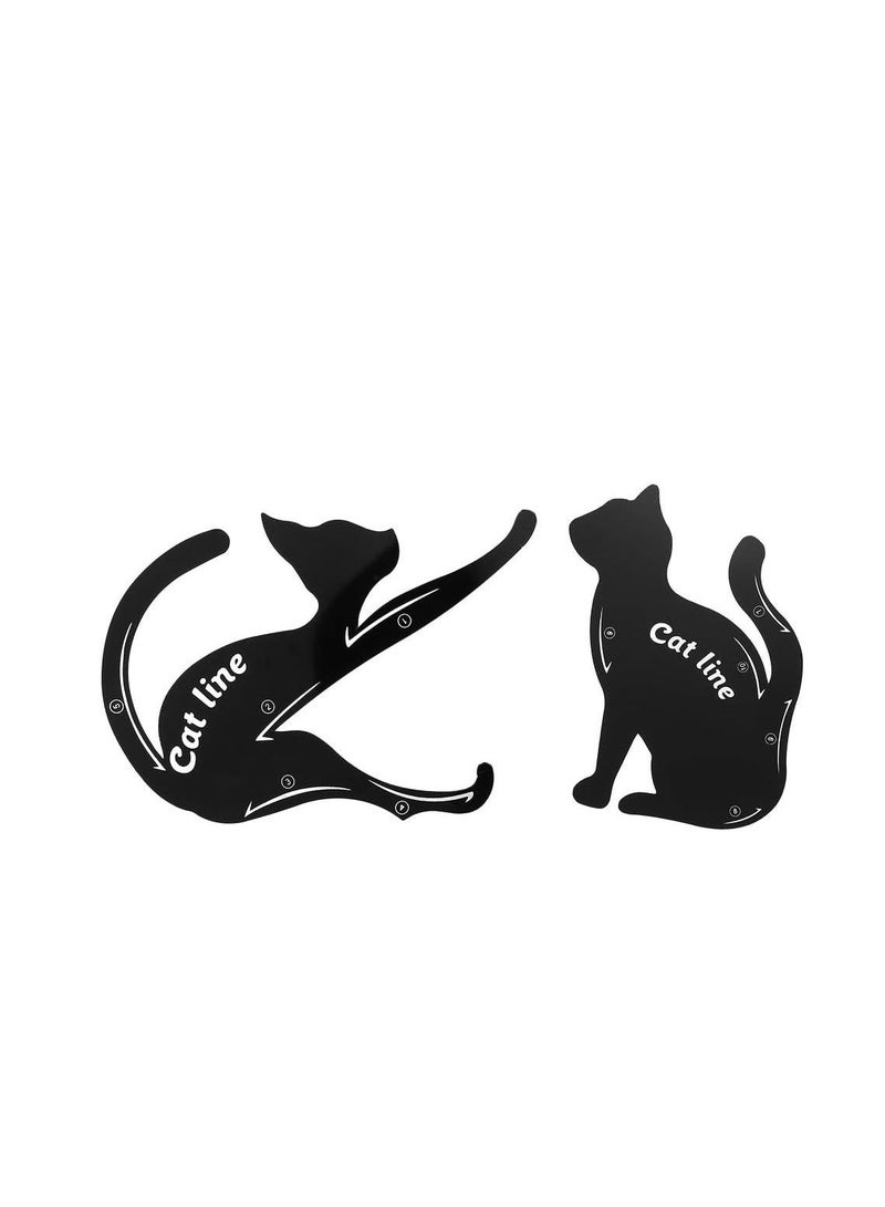 ORiTi 1Pair Cat Eyeliner Guides Easy Quick Makeup Tool Eye Liner Stencils Templates - Image 3