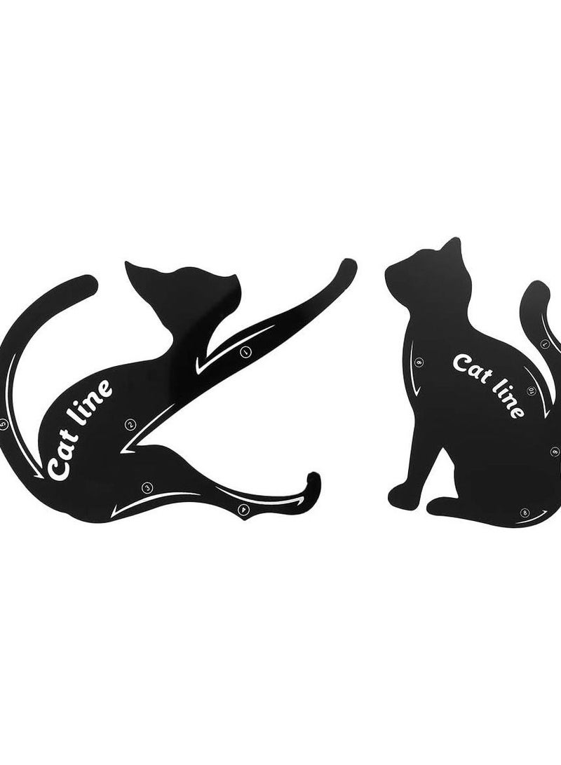 ORiTi 1Pair Cat Eyeliner Guides Easy Quick Makeup Tool Eye Liner Stencils Templates - Image 2