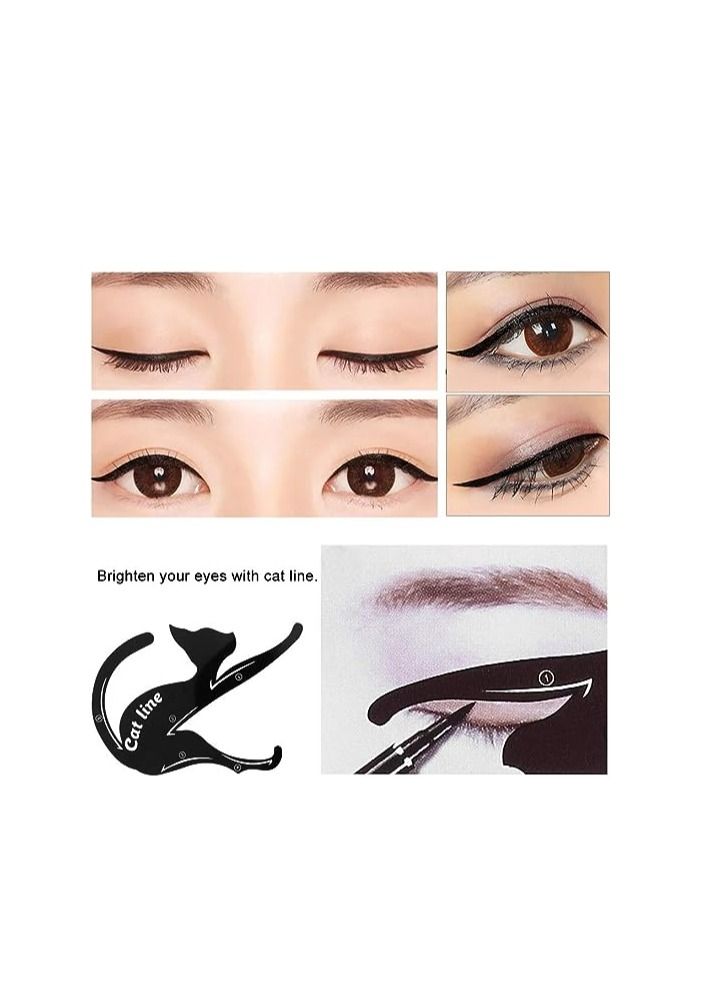 ORiTi 1Pair Cat Eyeliner Guides Easy Quick Makeup Tool Eye Liner Stencils Templates - Image 5