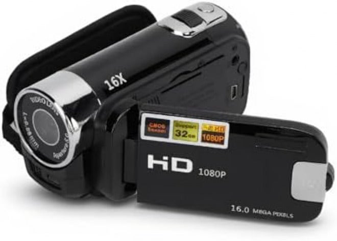 Folany Camera Recorder, Video Camera Camcorder Portable 16MP Full HD 1080P, 270° Rotation 2.7inch Color Screen, 16X Digital Zoom Camcorder, Gifts for Weddings, Trips, Family Gatherings - Image 1