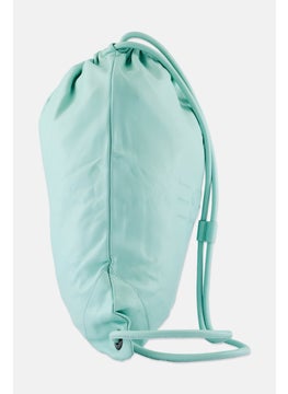 ESPRIT Women Brand Logo Drawstring Backpack 47 H x 41 L x 2 W cm, Light Turquoise  - Image 3