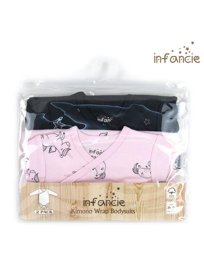 infancie Pack Of 2 - Foldover Long Sleeve Bodysuit - Image 4