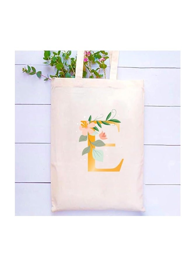 PRINTSHOP4ME Initial Letters Printed Canvas Cotton Tote Bag For Women-Party Gift Idea And Cotton Gift Bag,Reusable Bag - Image 2