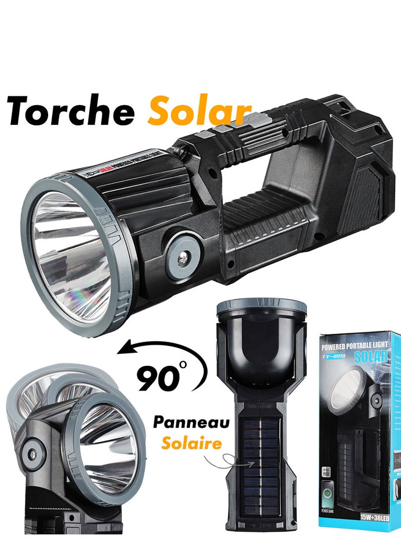Generic Solar Powered Spotlight TY-8919, Acrylic, Black  - Image 1