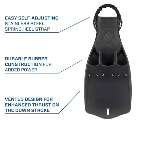 SCUBAPRO Jet Diving Fin with Spring Heel Strap (Black, Large) - Image 5