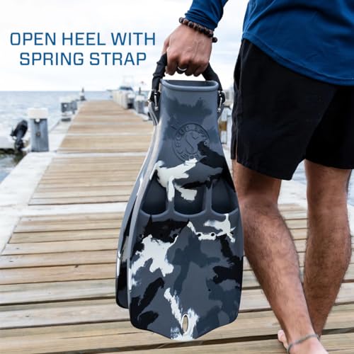 SCUBAPRO Jet Diving Fin with Spring Heel Strap (Black, Large) - Image 4