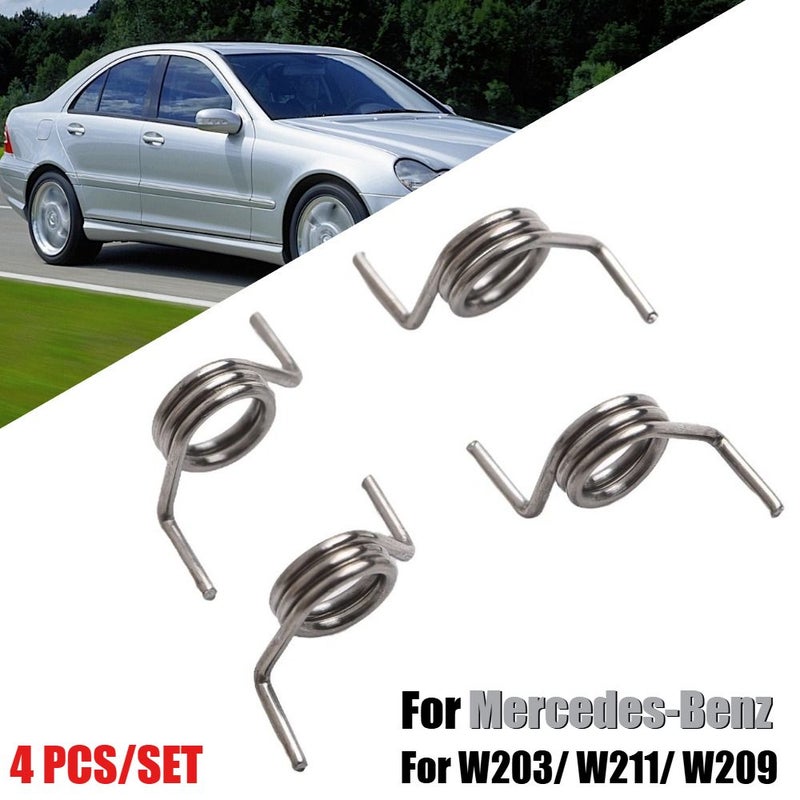 4 Piece Set Car Door Lock Actuator Repair Spring Kit Compatible With Mercedes Benz C Class W203 2000 2007 E Class W211 2002 2009 CLK W209 A209 2002 2010 Without Battery - Image 1