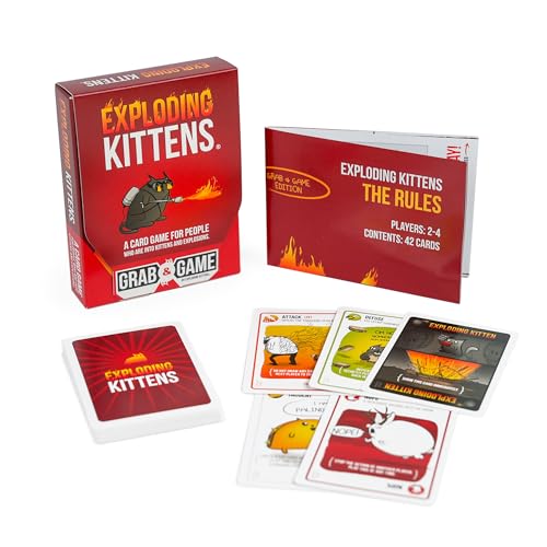Exploding Kittens Grab Game Card Game for Families FastPaced EasytoLearn with Hilarious Original Artwork by The Oatmeal Creator Ages 7 24 Players 42 Cards - Image 5