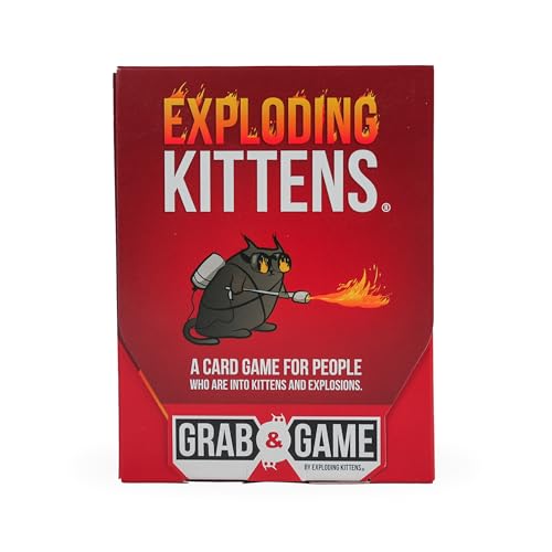 Exploding Kittens Grab Game Card Game for Families FastPaced EasytoLearn with Hilarious Original Artwork by The Oatmeal Creator Ages 7 24 Players 42 Cards - Image 1