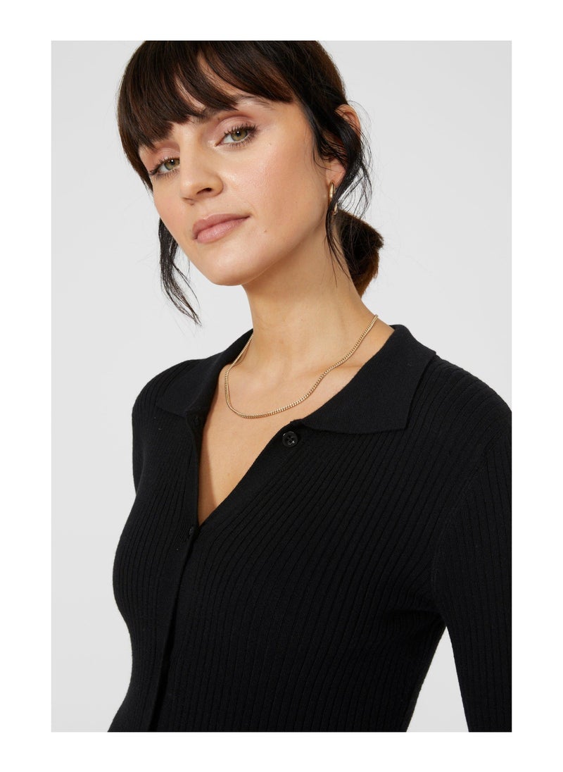 principles - Longline Button Through Collar Cardi - Image 1