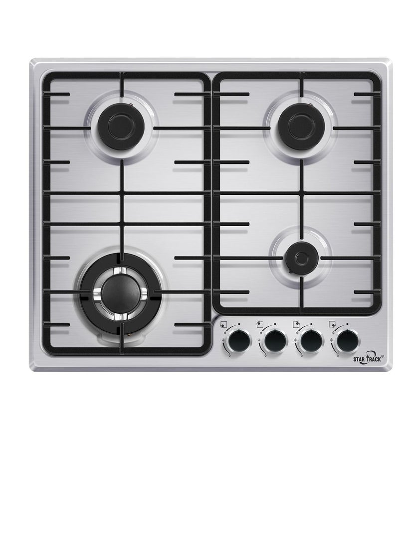 STAR TRACK SH-KL60-I Stainless Steel 4 Burners Full Sabaf Built-In Gas Hob with Automatic Ignition System 